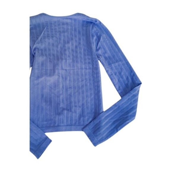 Free People Intimately Lucky You Scoop Neck Strped Top Layering Top,Blue XS/S - Picture 9 of 15